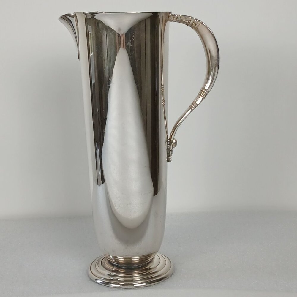 INTERNATIONAL SILVER "TROPICAL" ART DECO COCKTAIL PITCHER